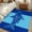Aqua Navy Blue, variant on Pink Navy Blue Flamingo Round Rugs 4ft, Summer Beach Coastal Modern Art Non Slip Washable Rug Runner, Low Pile Indoor Floor Carpet Mat Bathroom Rugs for Living Room, Bedroom, Kids Room