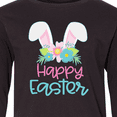 thumbnail image 4 of Inktastic Happy Easter with Bunny Ears and Flowers Long Sleeve Youth T-Shirt, 4 of 5