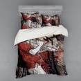 thumbnail image 2 of Ambesonne Music Bedding Set 3 Pcs, Grunge Jazz Musician, Twin XL, Red Black White, 2 of 3