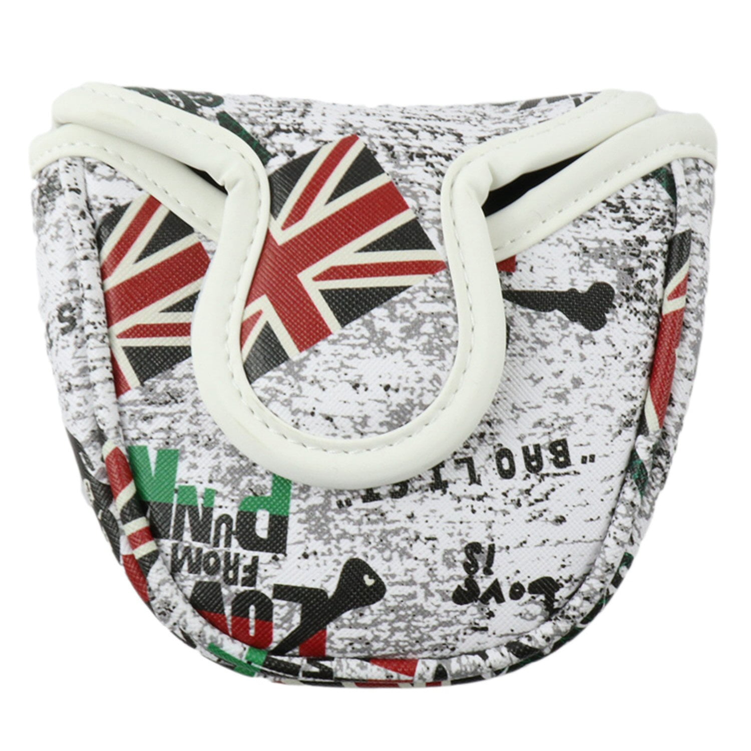 Golf Putter Head Cover Half Mallet UK Flag Skull Headcover Protector