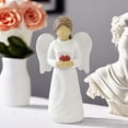 thumbnail image 3 of Guardian Angel Figurines with Heart, Healing Sympathy Gifts for Women, Hand Painted Ornament Home Decor, Hope & Love Precious Moments Knick Knacks, 3 of 10
