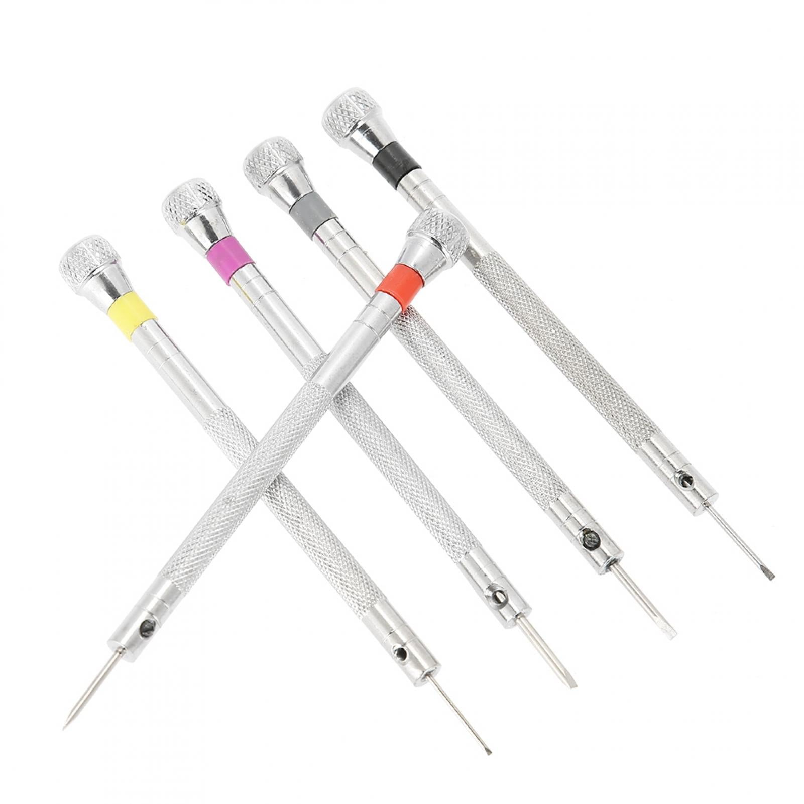 Ensemble de Tournevis pour Bijoux Kit d'Outils de Réparation de Lunettes Tournevis à Fentes 5 Pcs Ensemble de Tournevis à Fentes