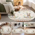 thumbnail image 5 of Round Rug 6Ft Washable Non-Slip, Easter Circle Area Rugs for Living Room Bedroom, Boho Ethnic Farmhouse Rabbit Colorful Eggs Patterned Indoor Floor Mats Carpet Runner for Home Decor Aesthetic, 5 of 8