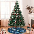thumbnail image 7 of Yiaed Cartoon Surfer Sharks Print Christmas Tree Skirt , Tree SkirtsTree Mat for Christmas Winter Holiday Indoor Decorations-30", 7 of 7