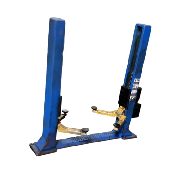 elevador a escala 1:64, bricolaje, taller reparación automóviles, adorno para escena, accesorio fotográfico, creativo, resistente, Aspecto rústico azul