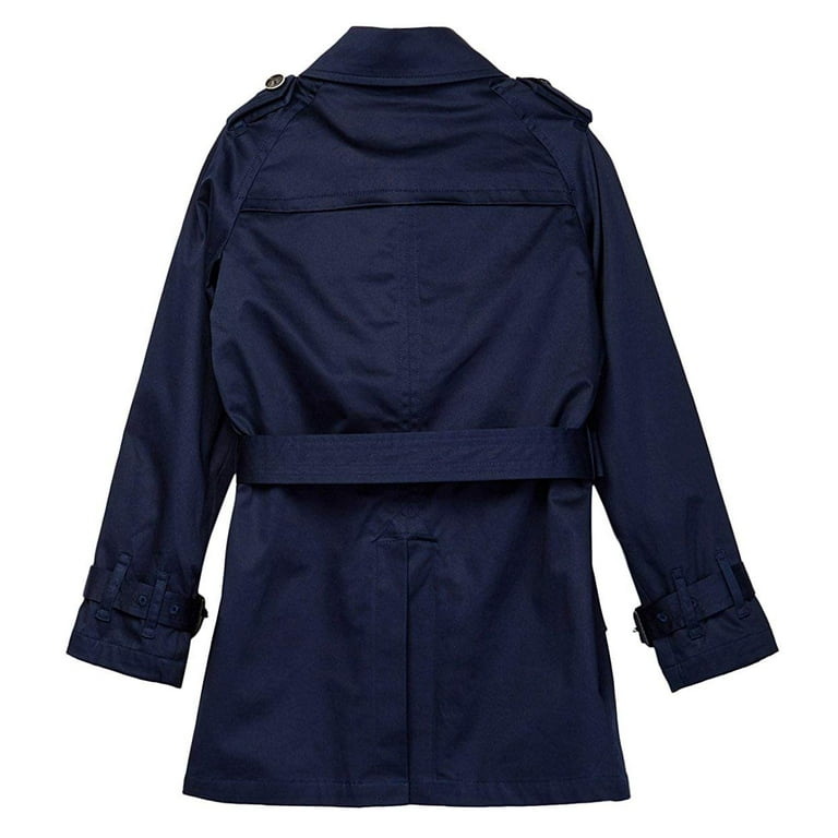 Isaac Mizrahi Boys JK1002 Double Breasted Belted Raincoat with