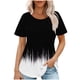 thumbnail image 1 of Tops Cortos para las Mujeres Cuello Redondo Suelto Impreso de Manga Corta, Tops Sueltos para las Mujeres, 1 of 5