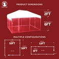 thumbnail image 5 of Lucky Dog 10 x 6 Foot Large Outdoor Galvanized Steel Chain Link Dog Kennel, 5 of 12