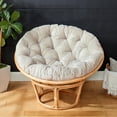 thumbnail image 5 of Sorra Home  Velvet Shimmer Indoor Textured Papasan Cushion (Cushion Only) 44 in x 44 in x 4 in - Sutherland Dove, 5 of 5