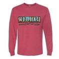 thumbnail image 2 of Wild Bobby Godfidence- Knowing I Can't But He Can Blue and Brown Cheetah Print Inspirational/Christian Men Long Sleeve Shirt, Vintage Heather Red, Large, 2 of 6
