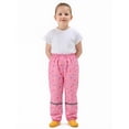 thumbnail image 2 of YIQAUMA Girls Boys Toddlers Waterproof Rain Pants Lightweight Outdoors Trousers Pink, XL, 2 of 4