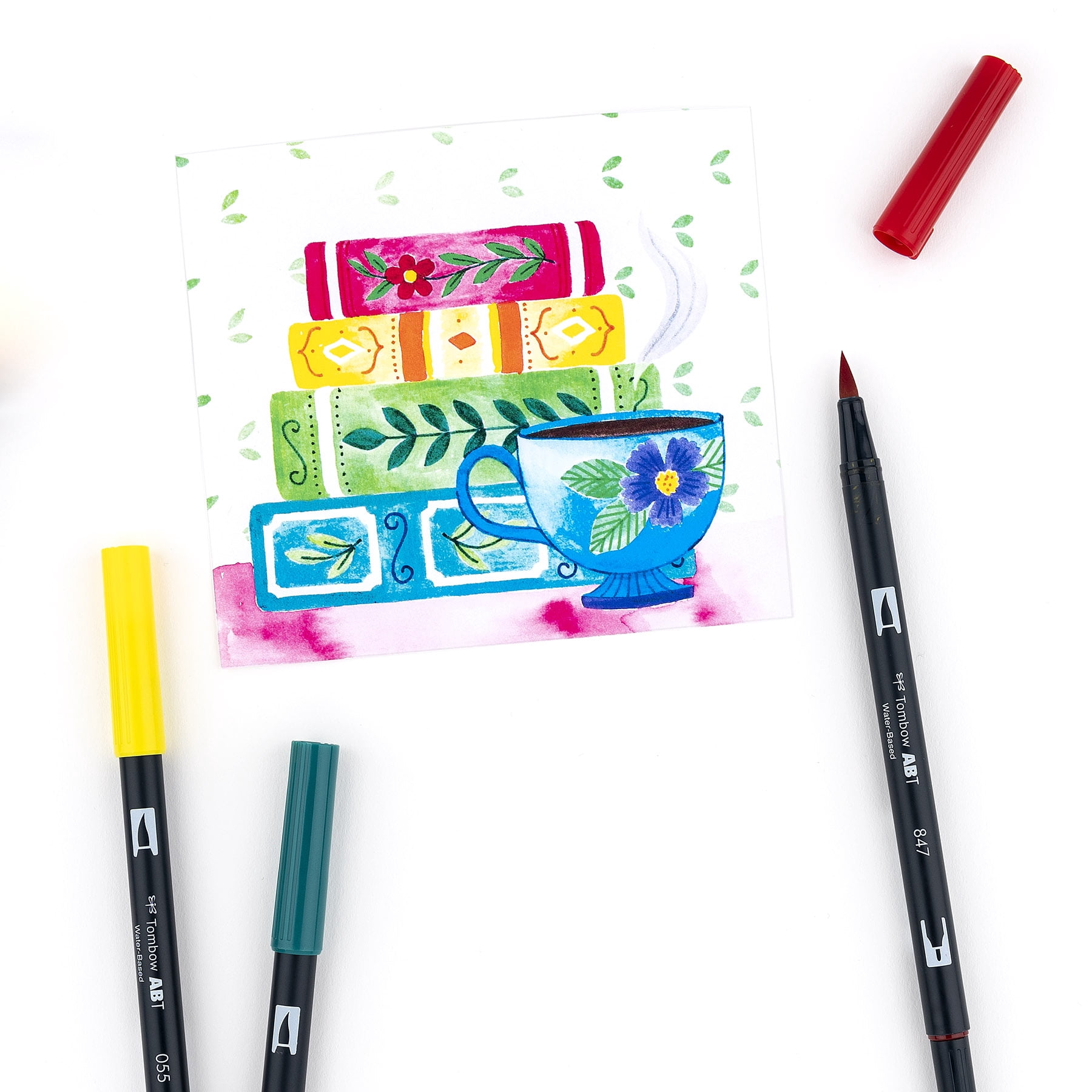 Tombow Dual Brush Pen Art Markers, 10-Pack, Primary