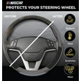 thumbnail image 3 of NASCAR Steering Wheel Cover, Grip & Comfort, Synthetic Leather & Suede, Universal Fit 14.5"-15.5" For Car, SUV, Truck, Turbo Traction Style, 3 of 7