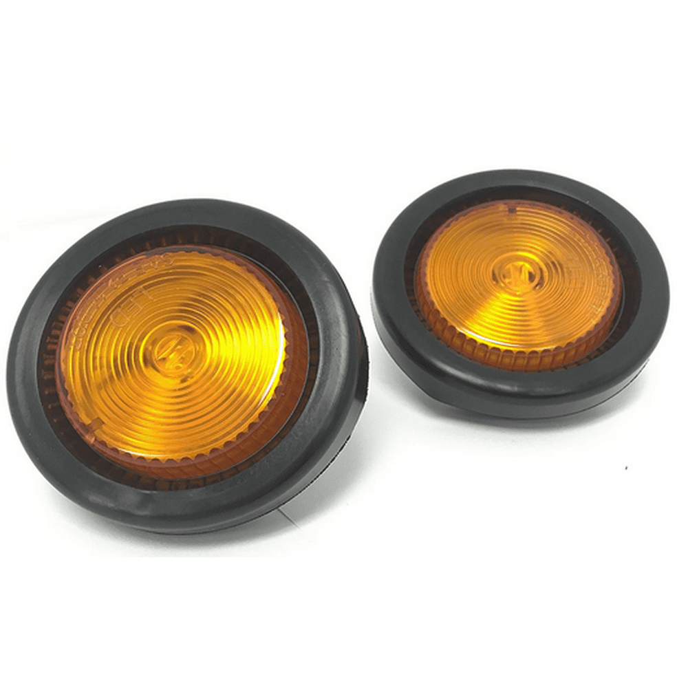 MaxxHaul 80652 2" LED Round Clearance Side Marker Light Amber with