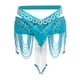 thumbnail image 2 of Falda de cadera con borlas para danza del vientre, bufanda de cristal para danza, cadena para la cintura, azul cielo Cielo azul, 2 of 8
