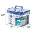 thumbnail image 5 of 1pc Multi-Layer Clear Home Medical Storage Box, Large Capacity Portable First Aid Organizer with Compartmentalized Layers, Transparent Green Two-Tier Medicine Box for 1-2 People, 5 of 5