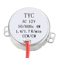 thumbnail image 2 of Synchronous Motor AC 12V 1.4-1.7RPM 50-60Hz CCW/CW 4W Gear Box for Microwave Oven, 2 of 4