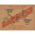 thumbnail image 2 of Jo Mora 14x11 Gold Ornate Wood Frame and Double Matted Museum Art Print Titled - The Animals of Aesop (1900), 2 of 4