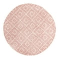 thumbnail image 3 of Unique Loom Trellis Shag Collection Area Rug - Ruth (7' 10" Round Light Pink/Ivory), 3 of 12