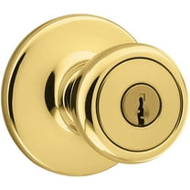Kwikset 94002-848 Tylo Keyed Door Knob In Polished Brass