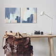 thumbnail image 3 of Stupell Industries Restless Blue Brush Strokes Abstract Painting Wrapped Canvas Art Print Wall Art, 17 x 17, Set of 2, 3 of 8