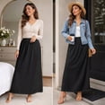 thumbnail image 5 of Women's Soft Satin Half Slip - Lace Long Underskirt for Under Dresses, Comfortable and Elegant, 5 of 8