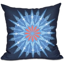 Simply Daisy 16" x 16" Sea Wheel Geometric Print Outdoor Pillow