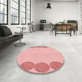thumbnail image 4 of Ahgly Company Machine Washable Indoor Round Transitional Red Area Rugs, 3' Round, 4 of 7