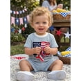 thumbnail image 6 of AceBaby Toddler Baby Boy Patriotic Outfits for 0-4Y,95% Cotton 250th Anniversary 2Pcs Shorts Set, 6 of 9