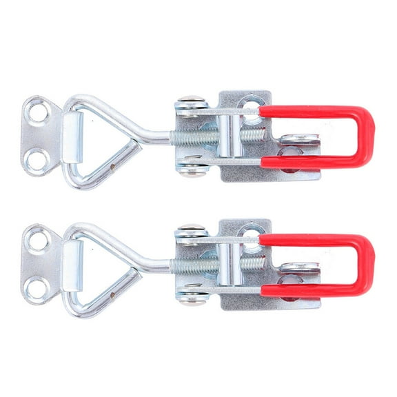 Toyvian 2Pcs Adjustable Toggle Clamp Heavy Duty Iron Pull Latch for Door and Box DIY
