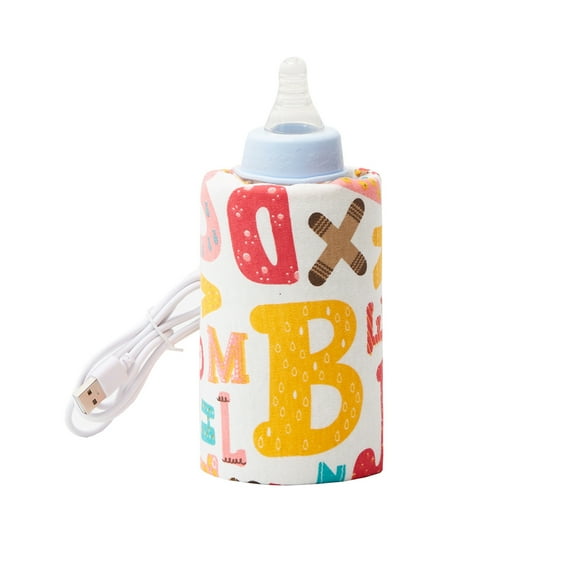 Niusricy USB Baby Bottle Warmer Milk Warmer Portable Travel Cover Insulation Thermostat Food Heater