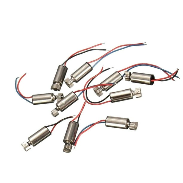 10-Pack 4mm X 8mm Micro Vibration Motors - DC 1.5V-3V For DIY Toys, Haptic Feedback Projects