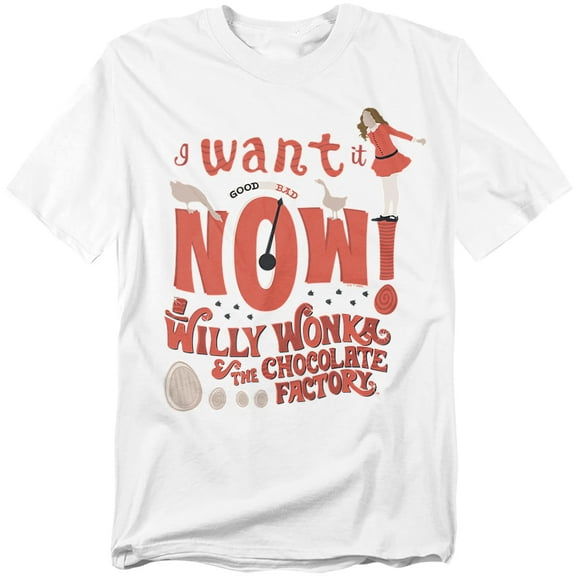 Willy Wonka And The Chocolate Factory T-Shirt I Want It Now Unisex Graphic Tee for Men & Women