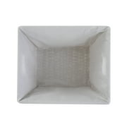 Mainstays Medium Tan Woven Paper Rope Decorative Storage Basket with Removable Liner, 13 in x 7.8 in x 9.8 in