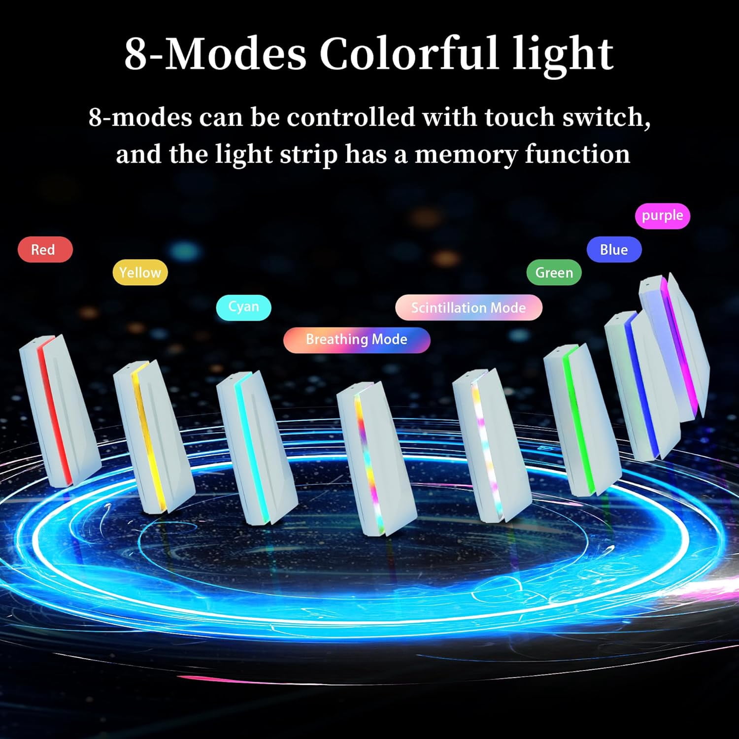 GAEKOL Dustproof PS5 Slim Cooling Fan with 8 Modes Light, Upgraded Quiet Fan Compatible with Playstation 5 Slim Console(Digital/Disc) Accessories, Cooler Fan with 3 Adjustable Speed, 2 USB Port