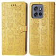 thumbnail image 1 of Funda Cartera FOXDOCK para Motorola Edge 50 Neo , Flip PU con Relieve de Gatos y Perros, Tarjetero y Soporte, 1 of 6