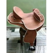 Half breed Handmade Rough Out Leather Australian Stock Saddle: Trail & Endurance Riding