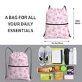 thumbnail image 2 of Naloa Cute Pig Drawstring Backpack String Bag Cinch Water Resistant for Gym Shopping Sport Yoga, 2 of 6