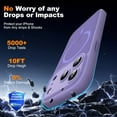 thumbnail image 3 of Case for iPhone 16 Pro 6.3'' Compatible with Magnetic Mag-Safe Charging [Camera Control Button] [Camera Protection] Matte Translucent Military Grade Shockproof Phone Case, Light Purple, 3 of 12