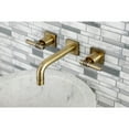 thumbnail image 2 of Kingston Brass KS6123ML Milano Double-Handle Wall Mount Bathroom Faucet, Antique Brass, 2 of 8