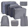 thumbnail image 1 of Bolsa de almacenamiento de viaje, conjunto de siete piezas, subenvases de cosméticos para lavado digital, bolsa de almacenamiento para ropa, zapatos, equipaje, bolsa de viaje, 1 of 6