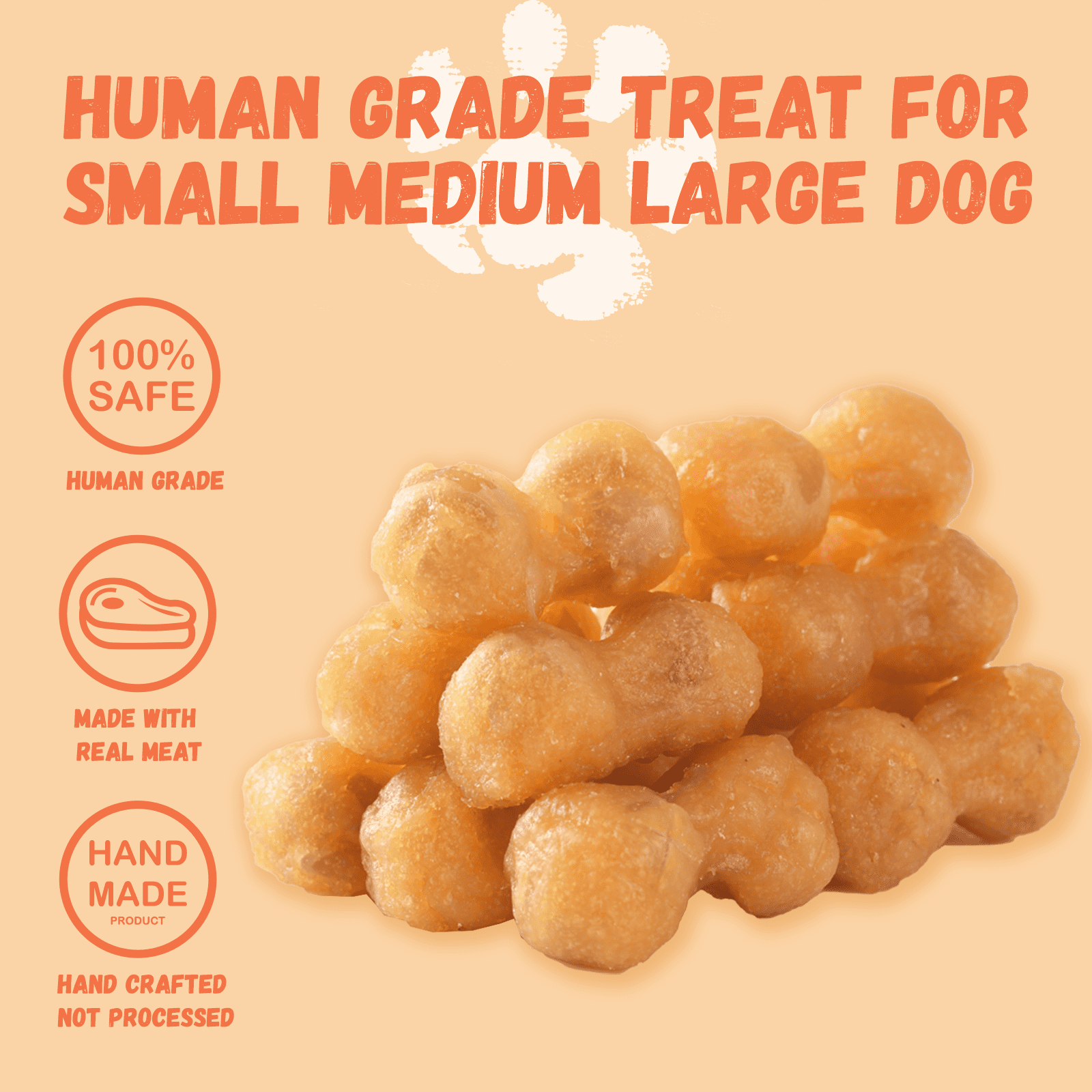 (2 pack) Pawmate Chicken ＆ 2.5" Peanut Butter Bones Dog Treats, Low Fat Natural Treats for All Dogs, 11oz