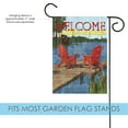 thumbnail image 3 of Toland Home Garden Rustic Cabin Living-Welcome to the Adirondacks Lake Flag Double Sided 12x18 Inch, 3 of 5