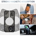 thumbnail image 3 of Case for iPhone 11 Pro Max [Compatible with MagSafe] Black Flower Floral Pattern Design Case for Women Girls Soft TPU Bumper Hard PC Back Anti-Fall Shockproof Protective Slim Magnetic Cover, 3 of 14