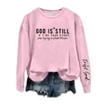 thumbnail image 3 of Hauaitttt Women's Trendy Letter Print Hoodie | Fashion Pullover Sweatshirt for Fall & Winter Casual Long Sleeve Distressed Pullover Fuzzy Zip up Hoodie Women Homage Sweatshirt Apparel Extra Large, 3 of 3