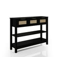 thumbnail image 2 of Dtwnek 43.3" Sofa Table with 3 Drawers and 2 Open Shelves, Console Table for Living Room, Office, Dining Room, Black, 2 of 6