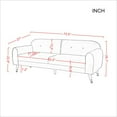 thumbnail image 6 of 75" W Velvet Loveseat Sofa Bed, Mid Century Modern Decor Furniture, Button Tufted Upholstered Love Seat Couch with Wood Legs for Living Room Bedroom, Gray, 6 of 6