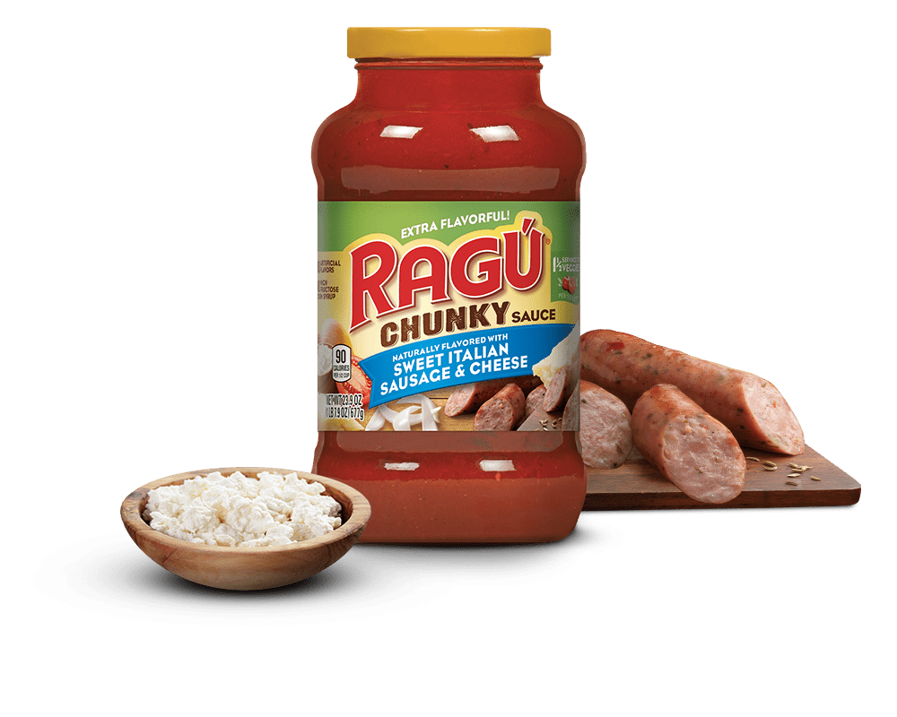 3 Pack Ragu Meat Creations Sweet Italian Sausage Cheese Pasta Sauce 24 Oz Walmart Com