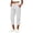 White, variant on Lmueinov 2026 Women's 100% Corduroy Elastic Waist Cropped Jogger Pants, Side Pockets Loose Fit Soft Casual Capri Lounge Walking Trousers S-2XL