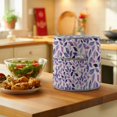 thumbnail image 6 of Purple Leaf Rice Cooker Cover 8 Quart Watercolors Leaf Vintage Linen Texture Fields Pressure Cooker Cover Appliance Protector Dust Case with Pocket and Handle for Kitchen, 6 of 9